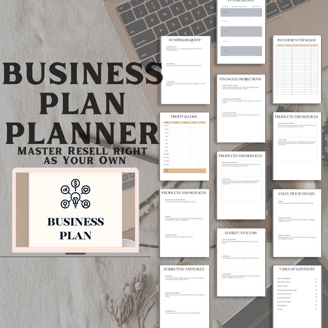 Business Plan Planner with Master Resell Rights